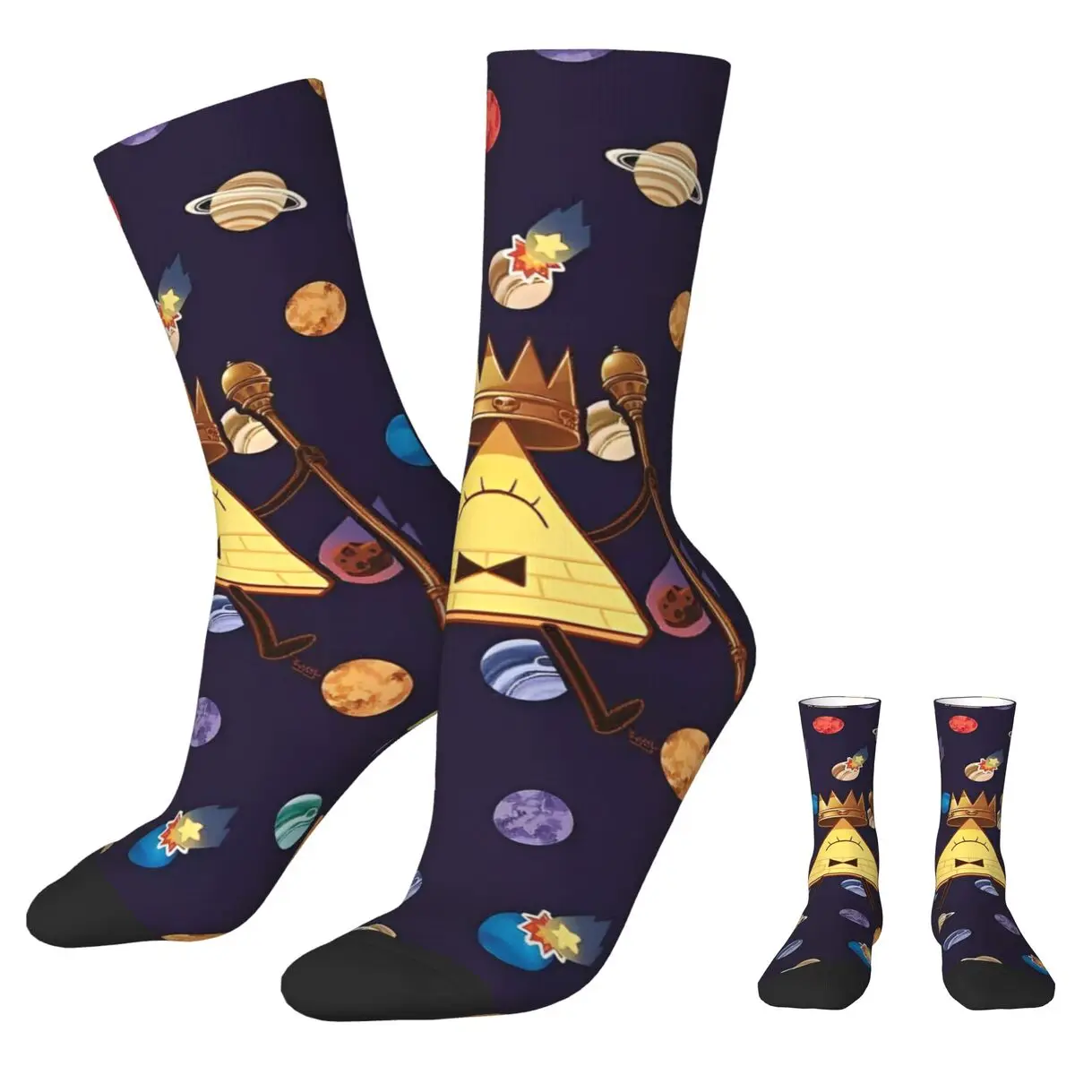 Gravity Falls Bill Cipher Winter Warm Colorful UnisexSocks Cartoon Anime Breathable Skateboard Socks