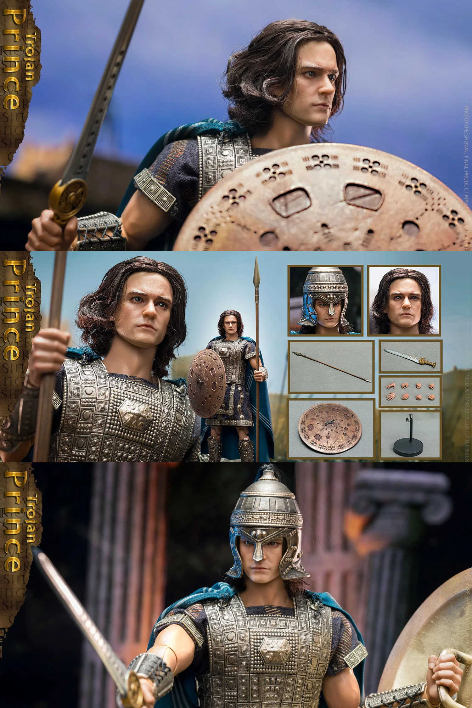 

HHmodel & Haoyutoys 1/6 Scale Troy Prince Full Set Battle Suit Version 12 Inch Action Figure - Men Soldier Imperial Legion