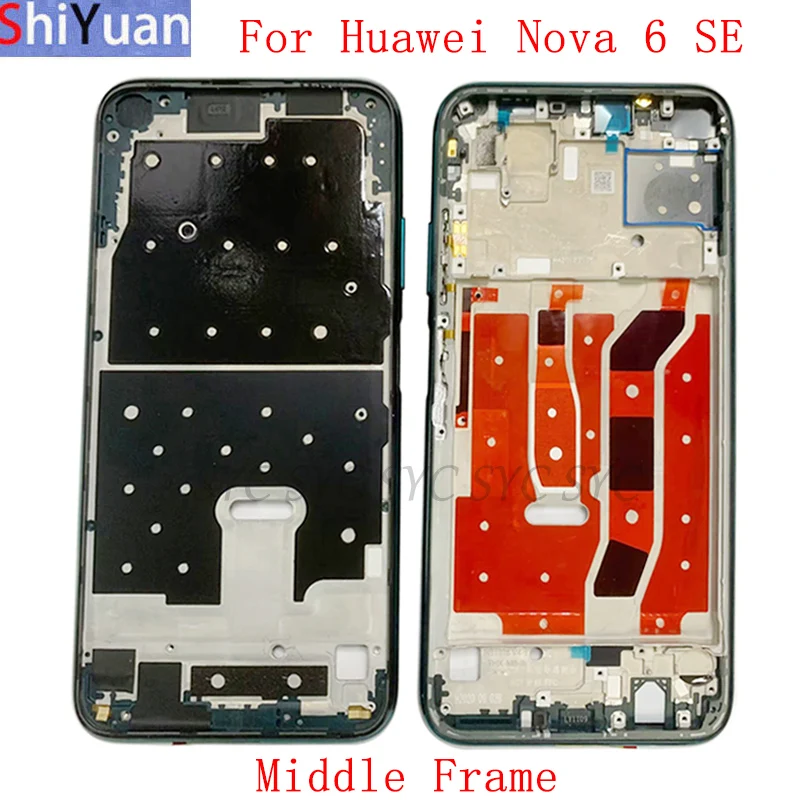 Telefoon Behuizing Midden Frame Center Chassis Cover Voor Huawei P40 Lite Nova 6 Se Midden Frame Vervanging Reparatie Onderdelen