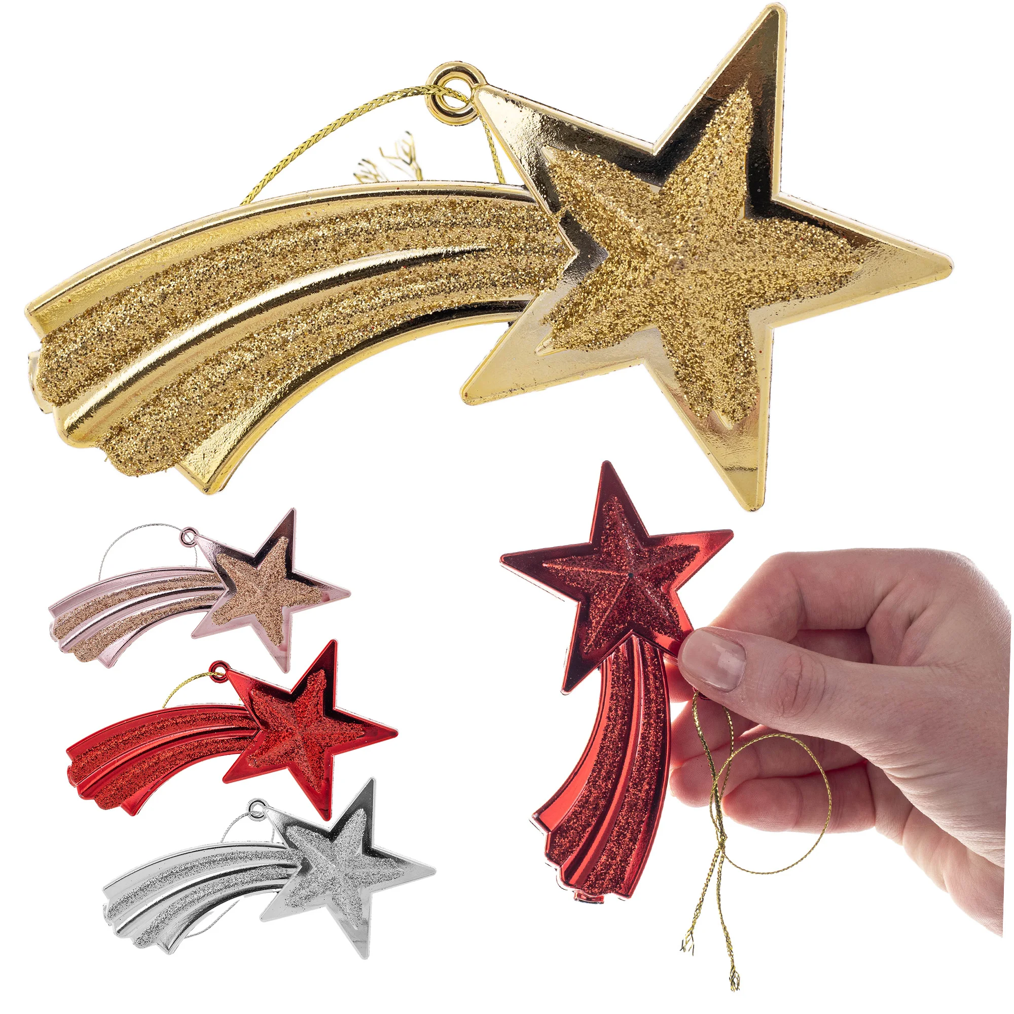 Kerstboom Kerstballen Kerstboom Kerstversieringen Ster Hangers 4 Stuks