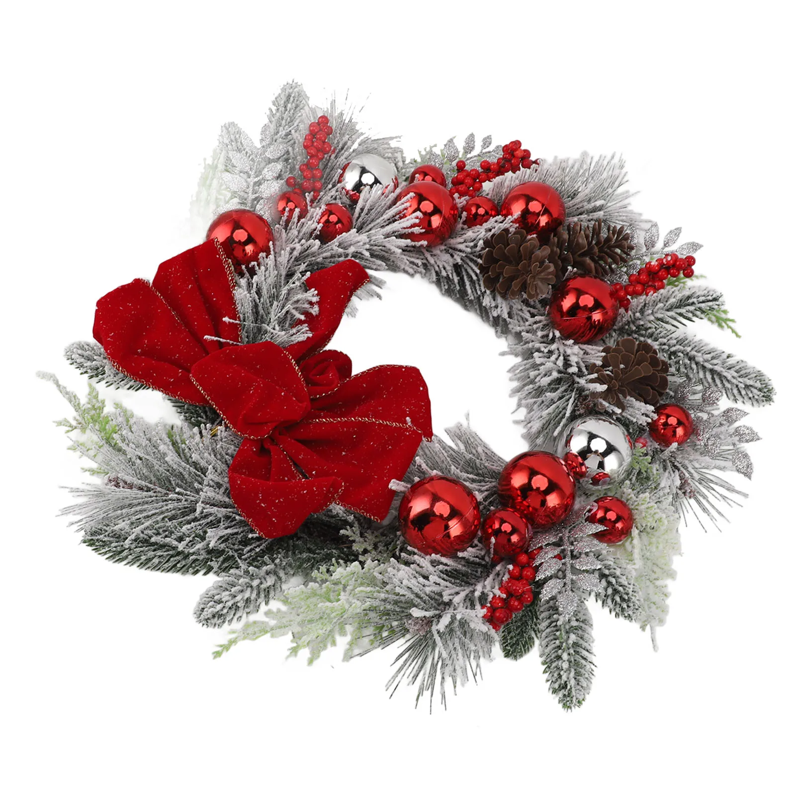 

45CM Christmas Wreath Decorations Artificial Christmas Wreath Ornaments for Simulation Wreaths Home Decor Door Wall Decoration