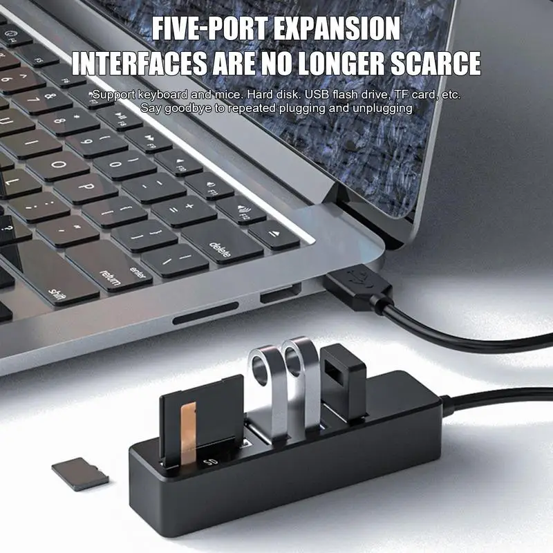 USB-порт-концентратор Портативный высокоскоростной ноутбук USB-порт-расширитель Компьютеры и аксессуары Прямая док-станция для камеры-считывателя карт