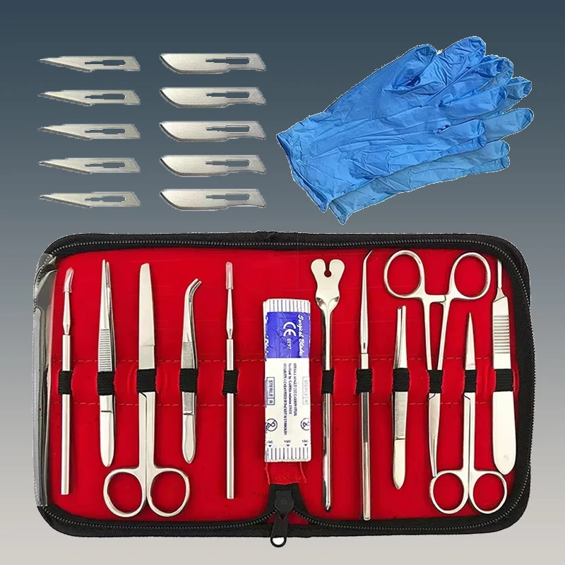 

Dissection Kit 22PCS Premium Stainless Steel for Medical Suture Practice Surgical Training Students