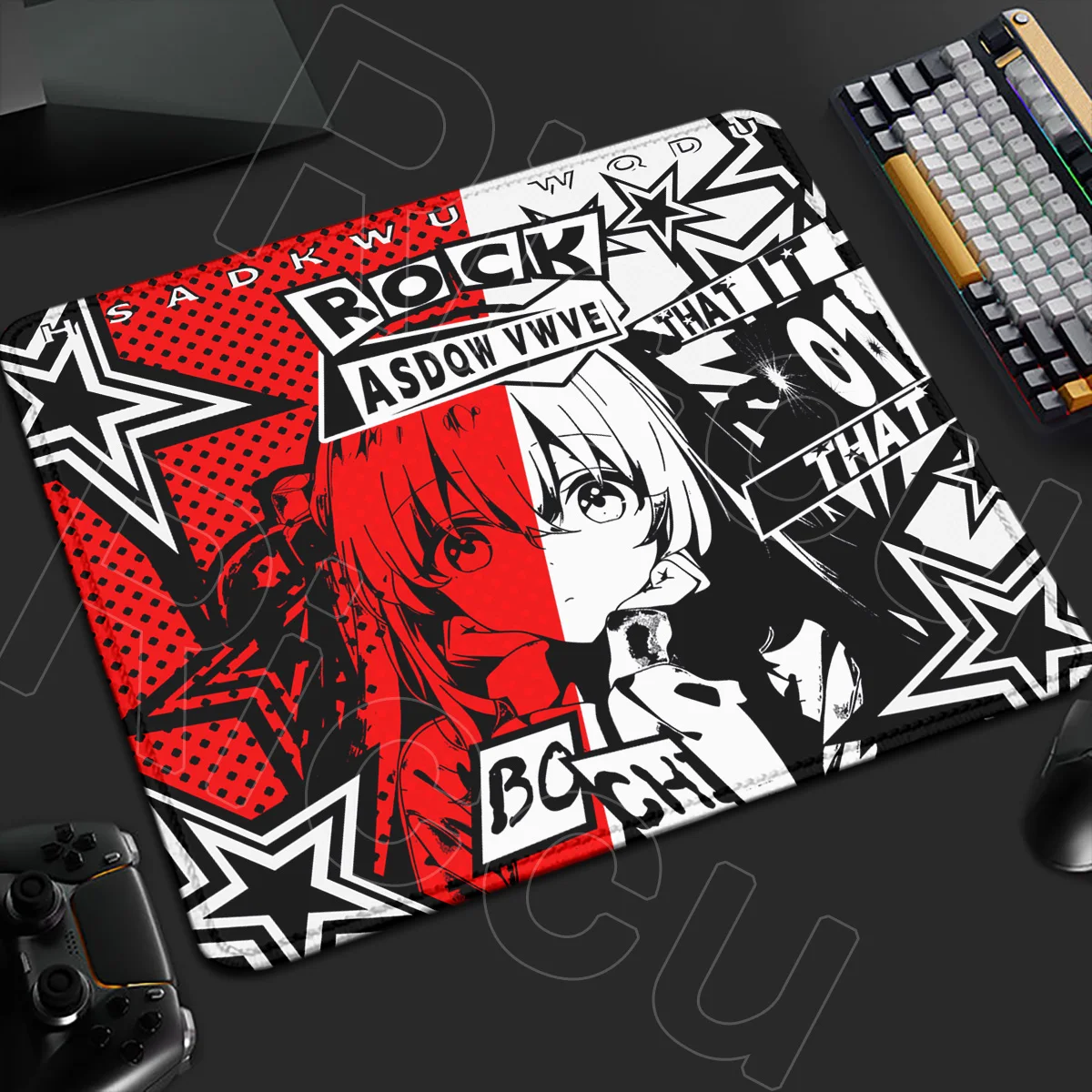 

HD print Cartoon Girl Mousepad Gaming XL Anime Bocchi the Rrock Mouse Pad Rug Large Keyboard Desk Mat For Computer Laptop carpet