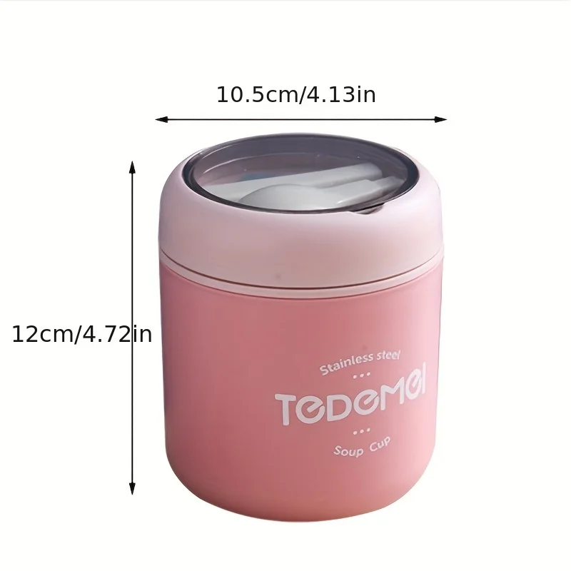 Portable Thermos Containers 530ml Food Thermal Jar Insulated Soup Cup Stainless Steel Lunch Box Thermo Keep Hot for School Child