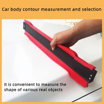 Car Dent Measurement Tool Car Body Repair Scale Ruler Panel Beating Frame Profile Gauge Arc Measuring Instrument Contour Meter