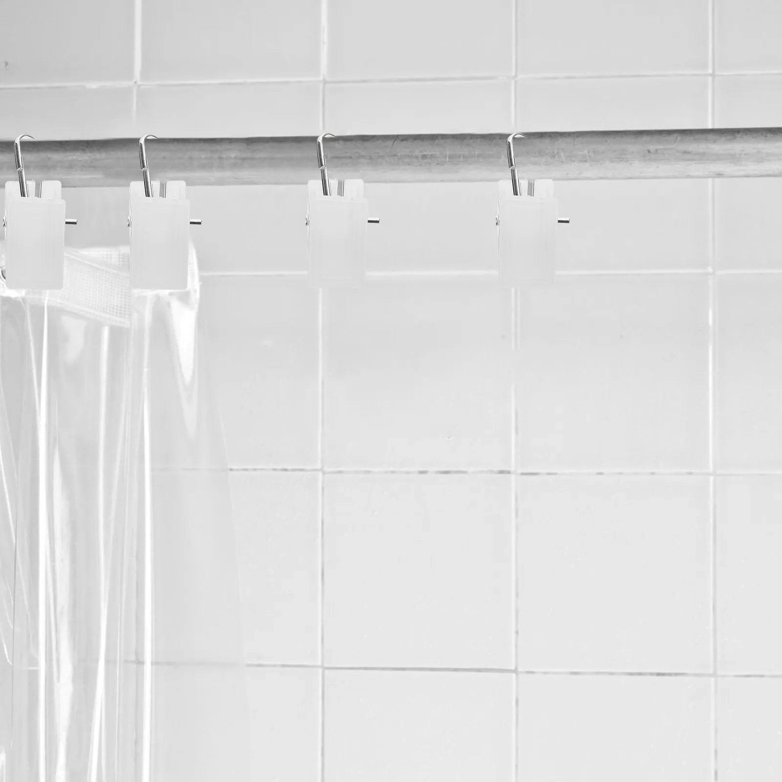 20Pcs Sturdy Plastic Curtain Clip with Hook Multifunctional Hanging Clip for Curtains Drapes Shower Curtains Closet Doors Photo