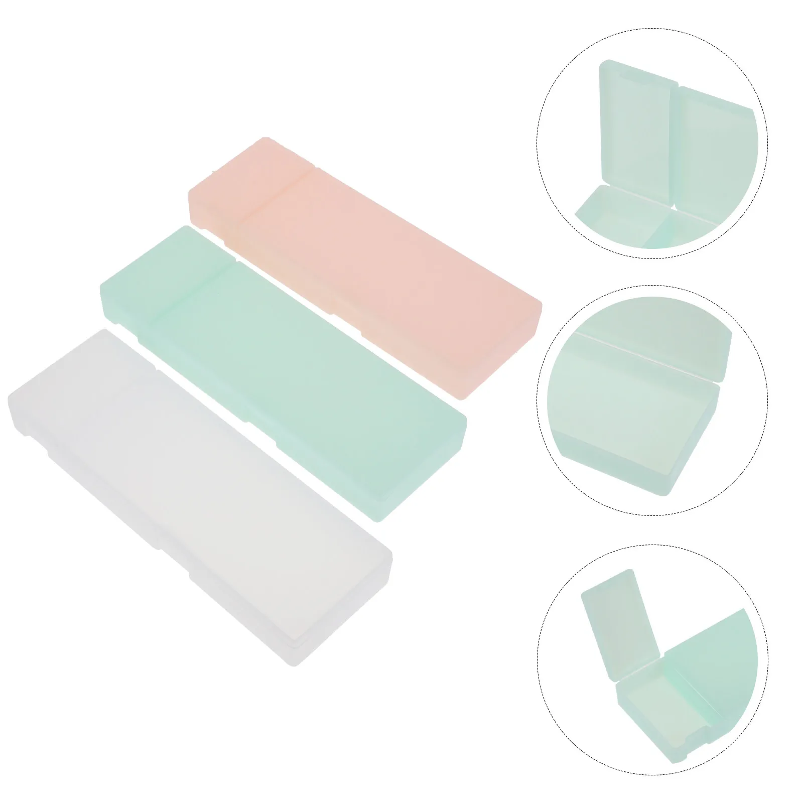 

3 шт. прозрачных пластиковых коробок для хранения тату-ручек и инструментов для микроблейдинга, многофункциональные футляры-держатели для карандашей с крышкой