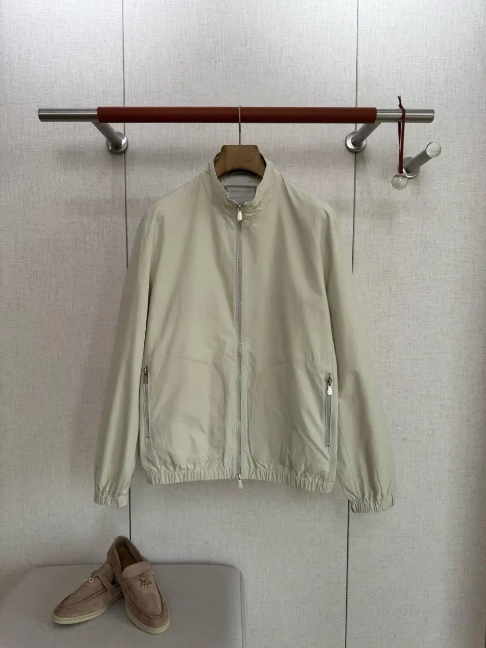 

Мужская высококачественная тонкая куртка из нейлона и хлопка, удобная, износостойкая, не мнется, с воротником-стойкой, для повседневного использования