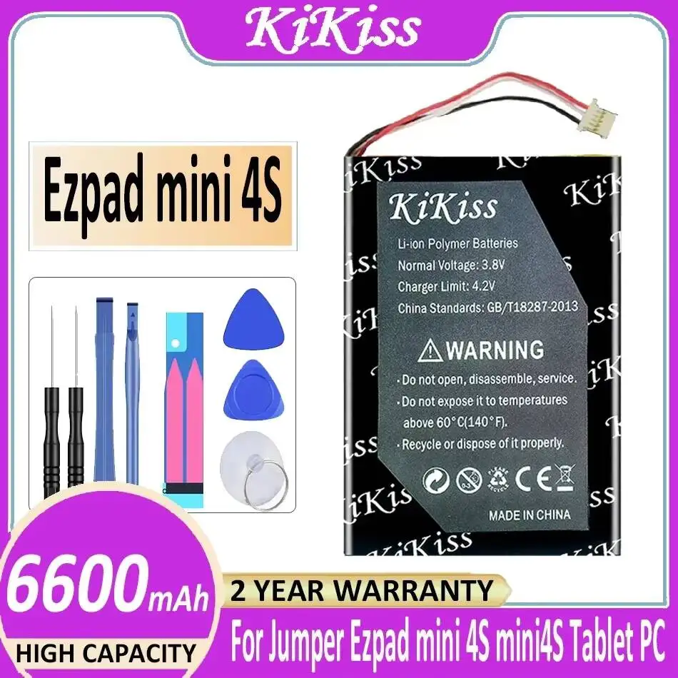 6600mAh Long-Lasting Performance For Jumper Ezpad Mini 4S Laptop 5-Wire Plug Tablet Battery