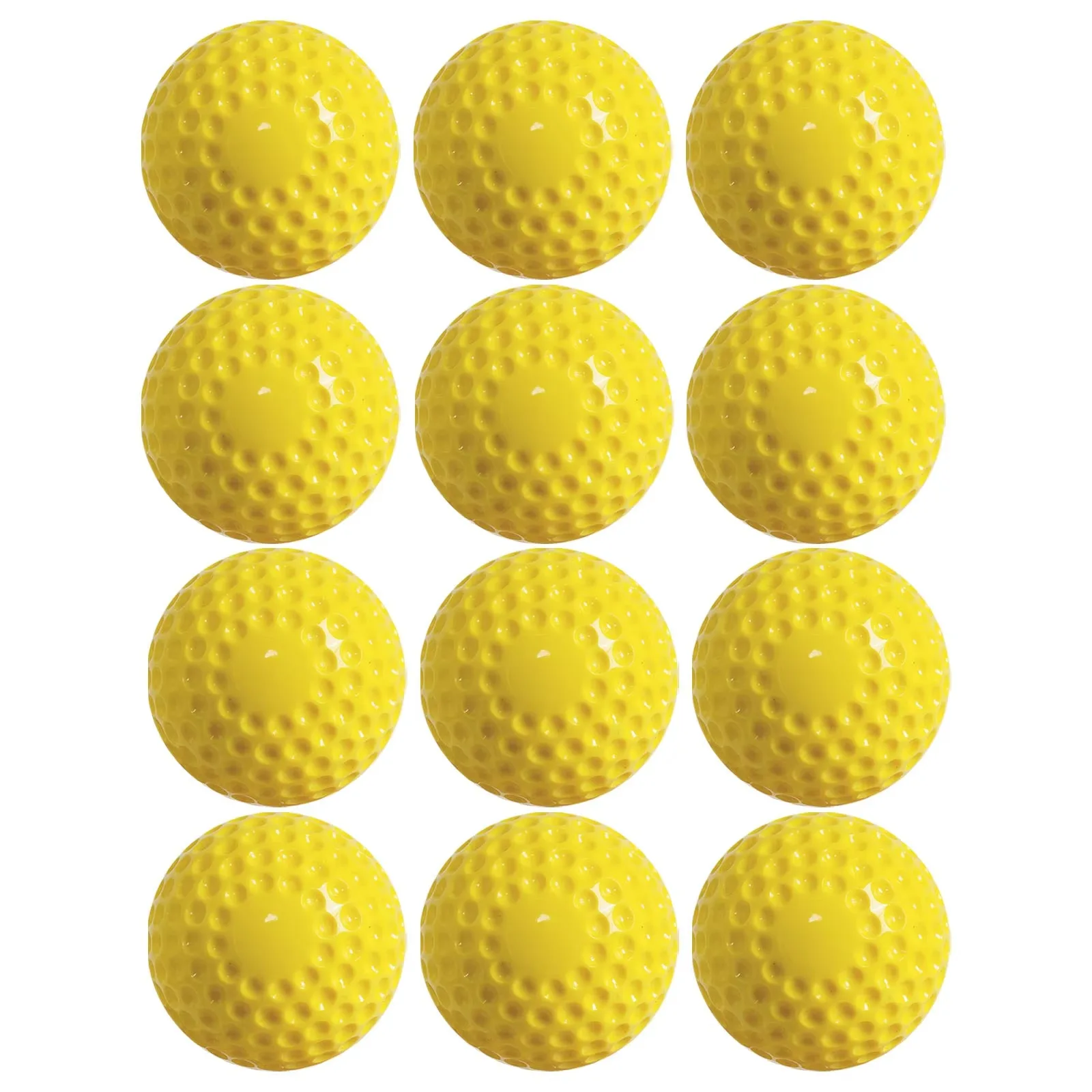 12 Pack 9/12 Inch PU Dimpled Training Balls For Baseball Softball Pitching Machine Practice