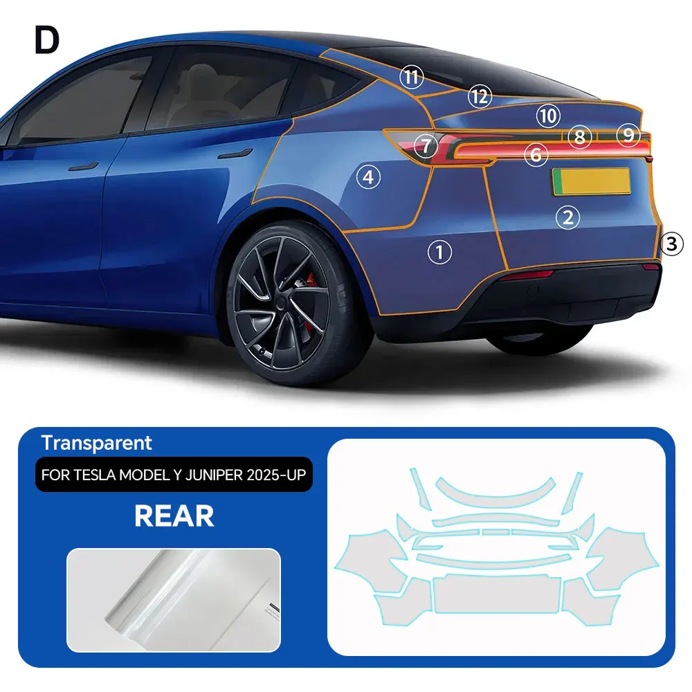 9 Mil Voor Tesla Model Y Juniper 2025 2026 Voorgesneden TPU Krasbestendig Verf Bescherming Film PPF Volledige Voertuig Transparante Kit