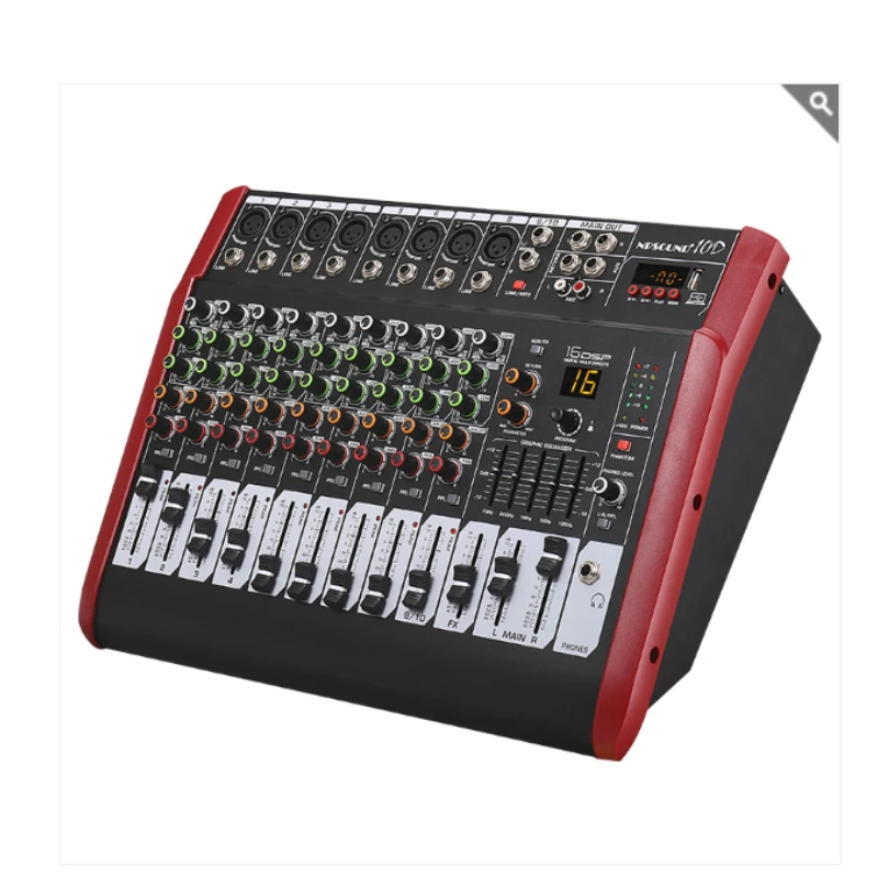 10 Channel Professional Mixer Console Music Equipment Studio Professional Mixer DJ Digital Mixer Console