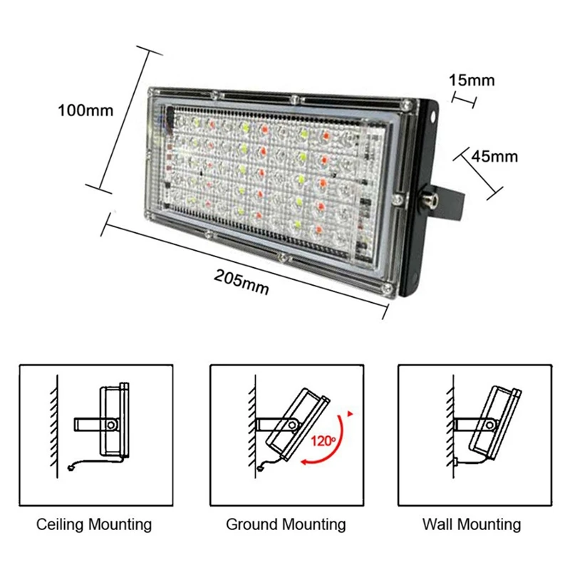 Zdalny reflektor LED lampa wodoodporna IP65 zewnętrzny reflektor szerokostrumieniowy ogrodowa LED RGB Spot