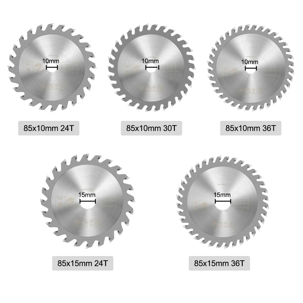 Mini circular saw blade 85x10/15mm 24T 30T 36T high-quality wood saw blade Hard alloy blade Woodworking saw blade