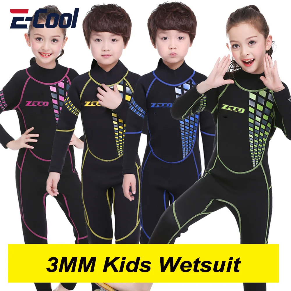 

3mm Neoprene Wetsuit for Children Jellyfish Surfing Swimsuit for Boys and Girls Underwater Diving Suit Kids Scuba Swimwear