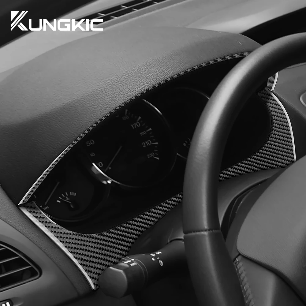 Real Soft Carbon Fiber Sticker For Renault Fluence Megane RS 2009 2010 2011 2012 2013 2014 2015 LHD RHD lnstrument Accessories