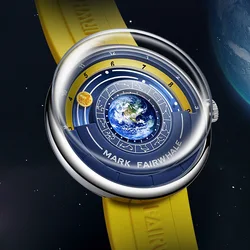 Mark Fairwhale 5700 Creative Fashion Men's Watches Waterproof Globe Boy Cool Silicone Top Brand Quartz Watch For Men