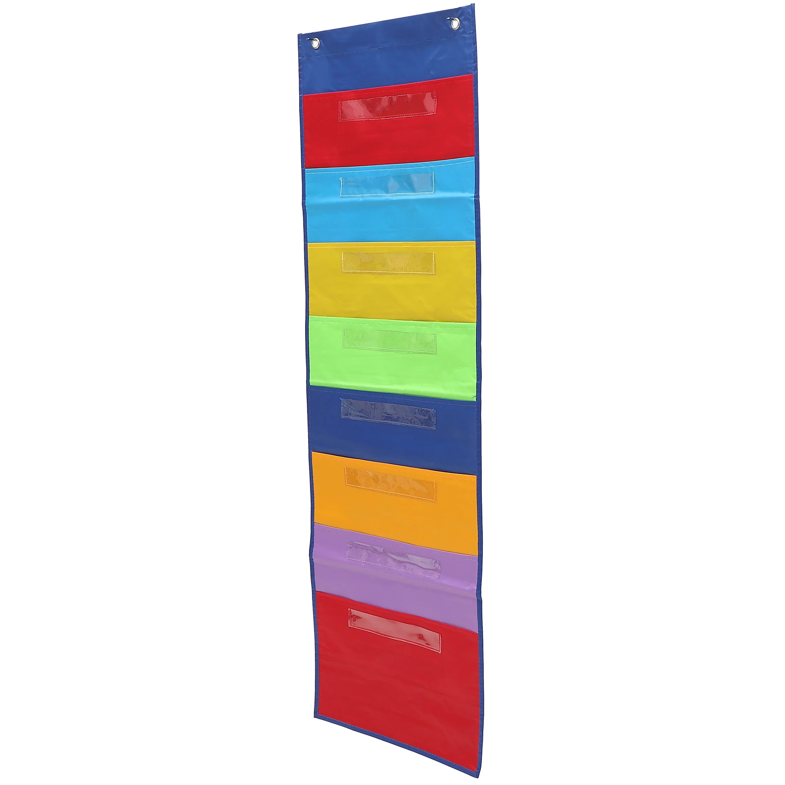 

Wall Mounted Storage Bag 8 Pockets Clear Labels Polyester 420D Non Fading Tear Resistant Office School ganization