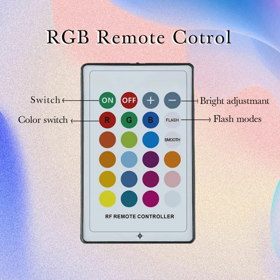 LED Square Remote-Controlled Wall Lamp 6W With Battery USB Charging Indoor Background Wall Living Room Corridor Atmosphere Light