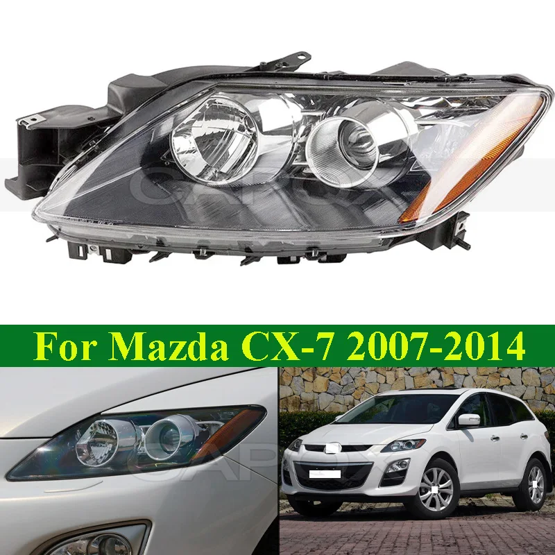 CAPQX Halogen or Xenon Front Head Light Head Lamp For Mazda CX-7 CX7 2007-2014 Headlight Headlamp Light Cover Shell Turn Light