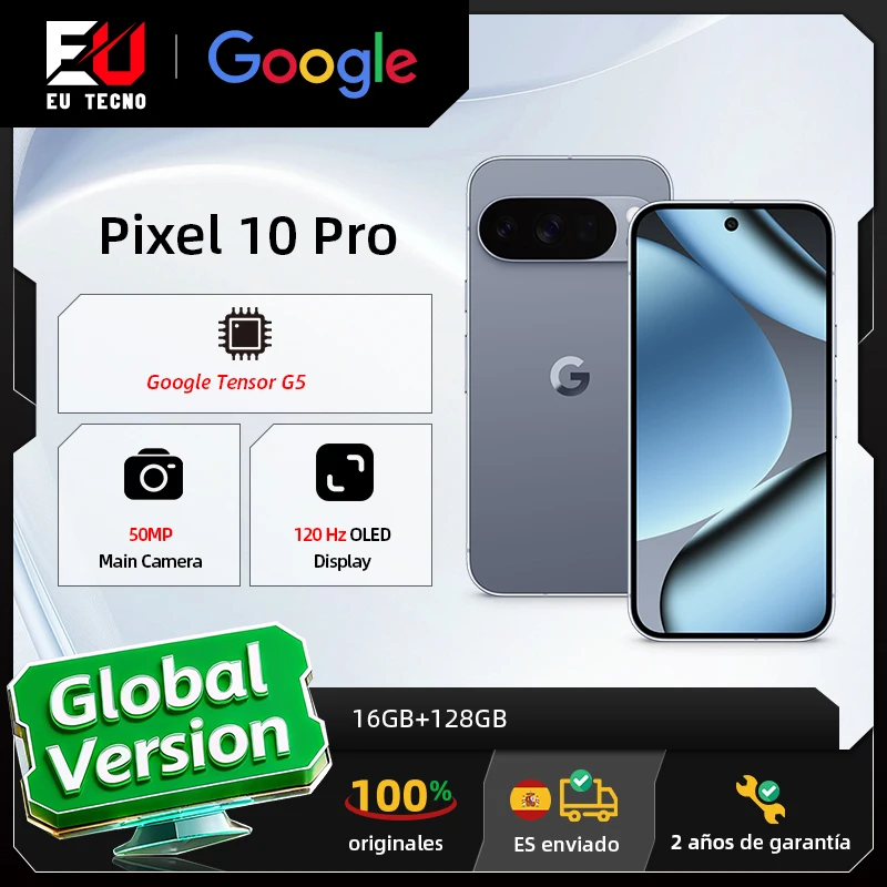Version internationale du Google Pixel 10 Pro : processeur Google Tensor G5, triple appareil photo arrière Pro de 50 Mpx, IA Gemini, batterie de 4 870 mAh, écran 120 Hz