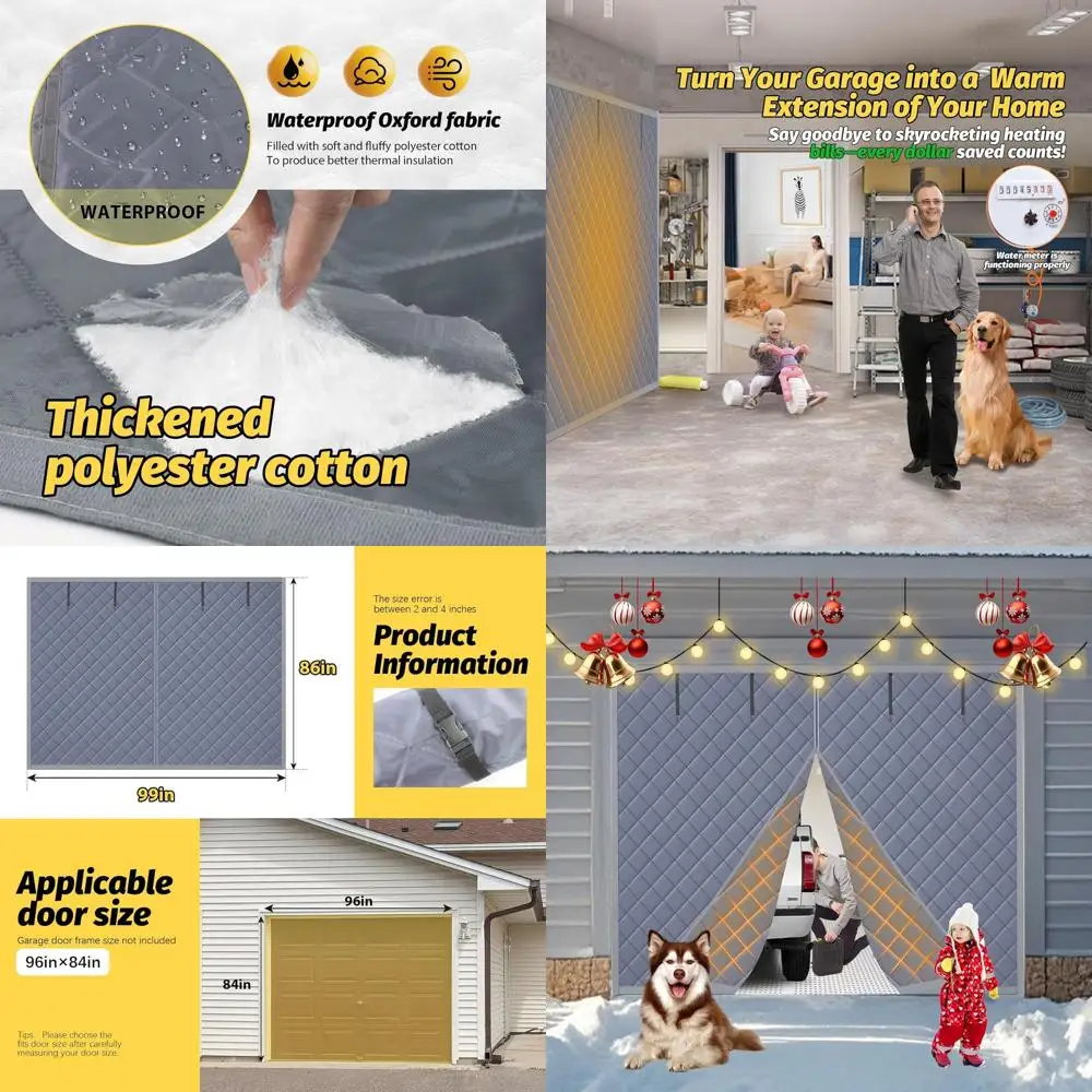 

Thermal Insulation Kit for 8x7ft Garage Doors - Winter Soundproofing Solution