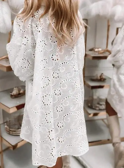 

Woman Blouse 2025 Spring Summer New Latest Solid Color Turn-Down Collar Half Sleeve Casual Irregular Hem Loose Fit Daily Shirt