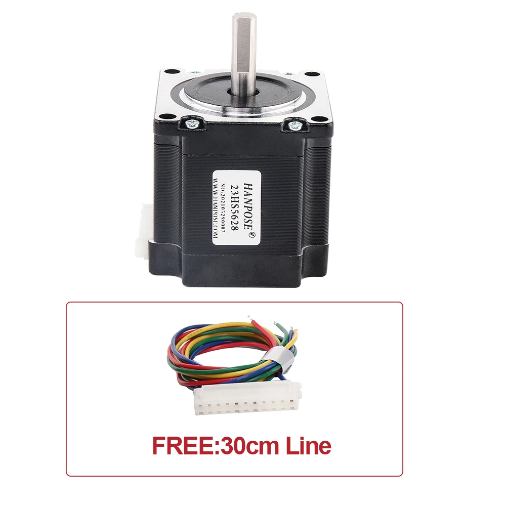 23HS5628 Nema23 Stepper Motor 57 motor 4-lead 165 Oz-in 56mm 2.8A 6.35mm or 8mm diame CNC Laser Grind Foam Plasma Cut Step Motor