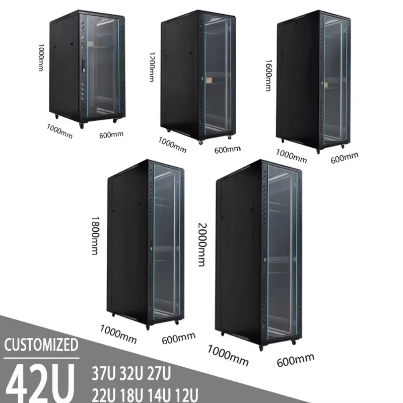 Customized 42U Free Standing Data Network Cabinet Efficient Server Rack with Instant Stock Availability