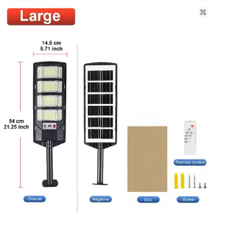 2026 New Upgrade Solar Led Light Outdoor IP65 Waterproof Garden Lamp with Remote Control and Motion Sensor Courtyard Street Lamp