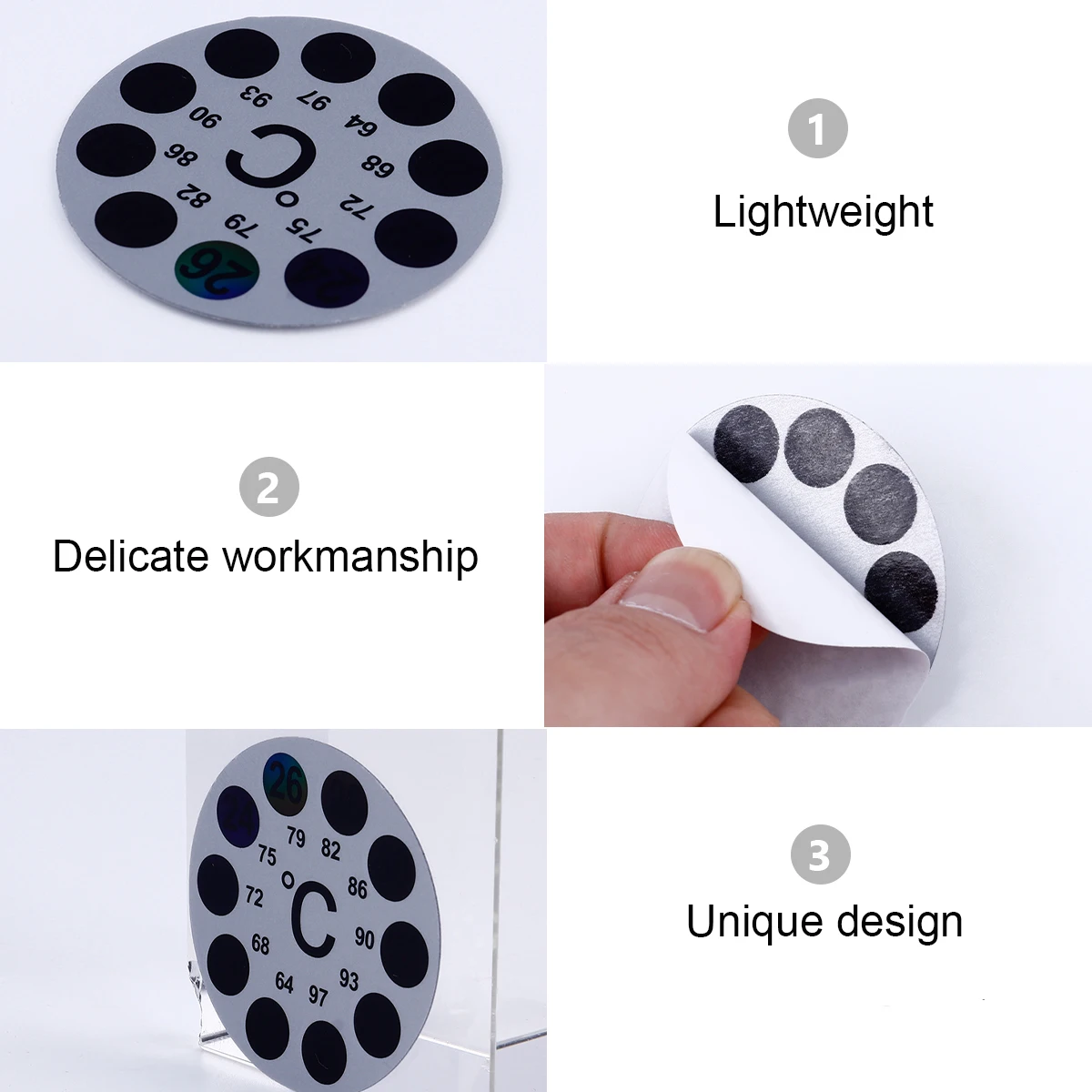 

2Pcs Fish Tank Temperature Sticker Adhesive Thermometer Strip Clear Scale Celsius Instant Read Aquarium Temperature Monitor