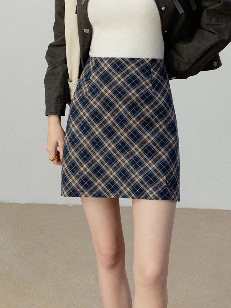 

Юбка трапециевидной формы с высокой талией, утягивающая яйцо с узором для колледжа, Новое поступление 2024, женские юбки из полиэфирного волокна