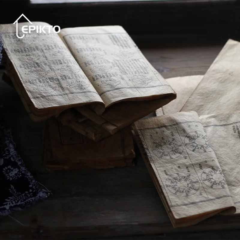 

Vintage Old Antique Decorative Books, Chinese Book Photography Props