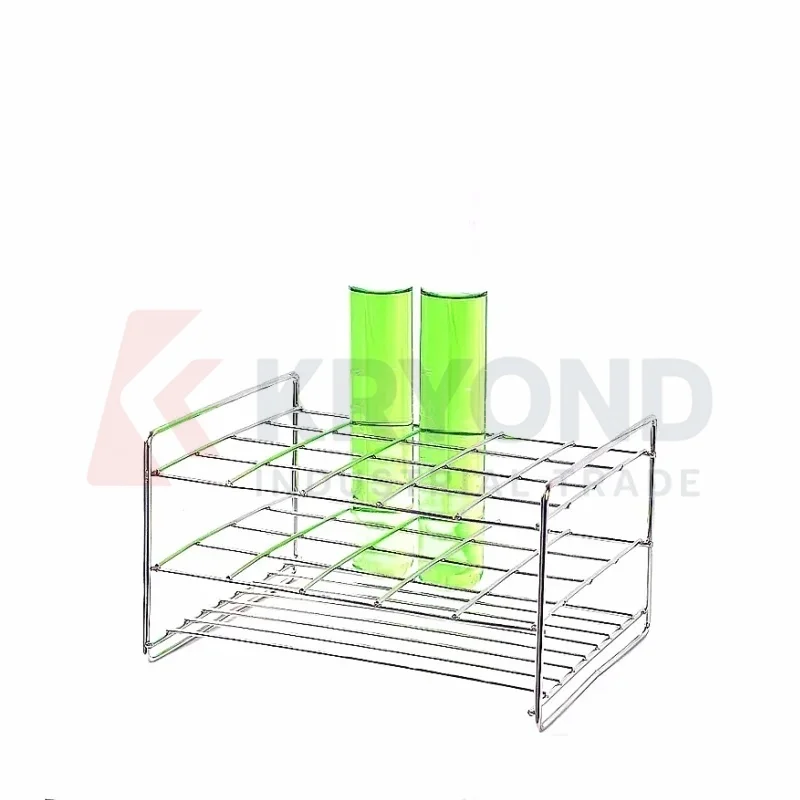 Laboratory Stainless Steel Wire Rack Test Tube Holder For Tube Hole Diameter 26mm To 315mm 20 Wells 1 PK