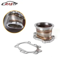 RASTP-Turbo Adaptor Flange For T25 T28 Gt25 Gt28 8 Bolt 3inch 76mm V Band Turbine Outlet Downpipe Flange RS-BOV086