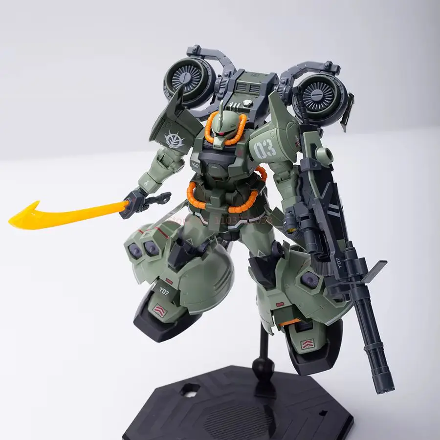 الجاذبية HG 1/144 MS-07H-8 Gouf نوع الطيران التجمع أطقم منمذجة-عمل الشكل البلاستيك لعبة روبوت باللون الأسود والأخضر والأزرق #4