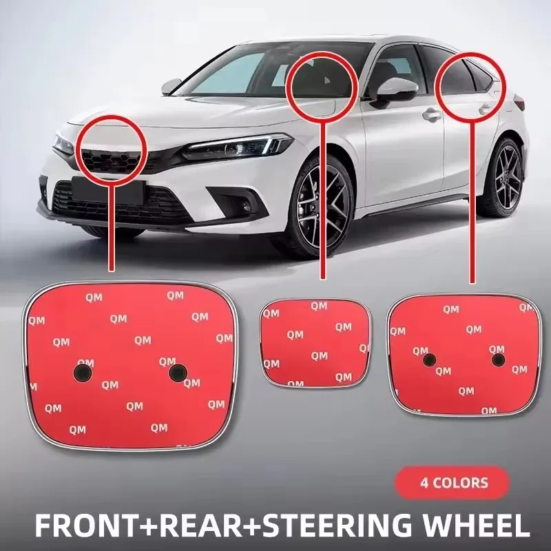 

For Honda Car Badge Steering wheel Logo Styling Auto Accessories Front Head Hood Bonnet Emblem Rear Tail Bumper Trunk Boot Mark