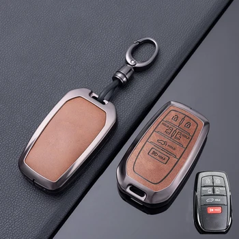 스마트 원격 자동차 키 케이스 커버, 레트로 아연 합금, 도요타 시에나 CHR 힐럭스 RAV4 알파드 하이랜드 5 6 단추, 포브 액세서리