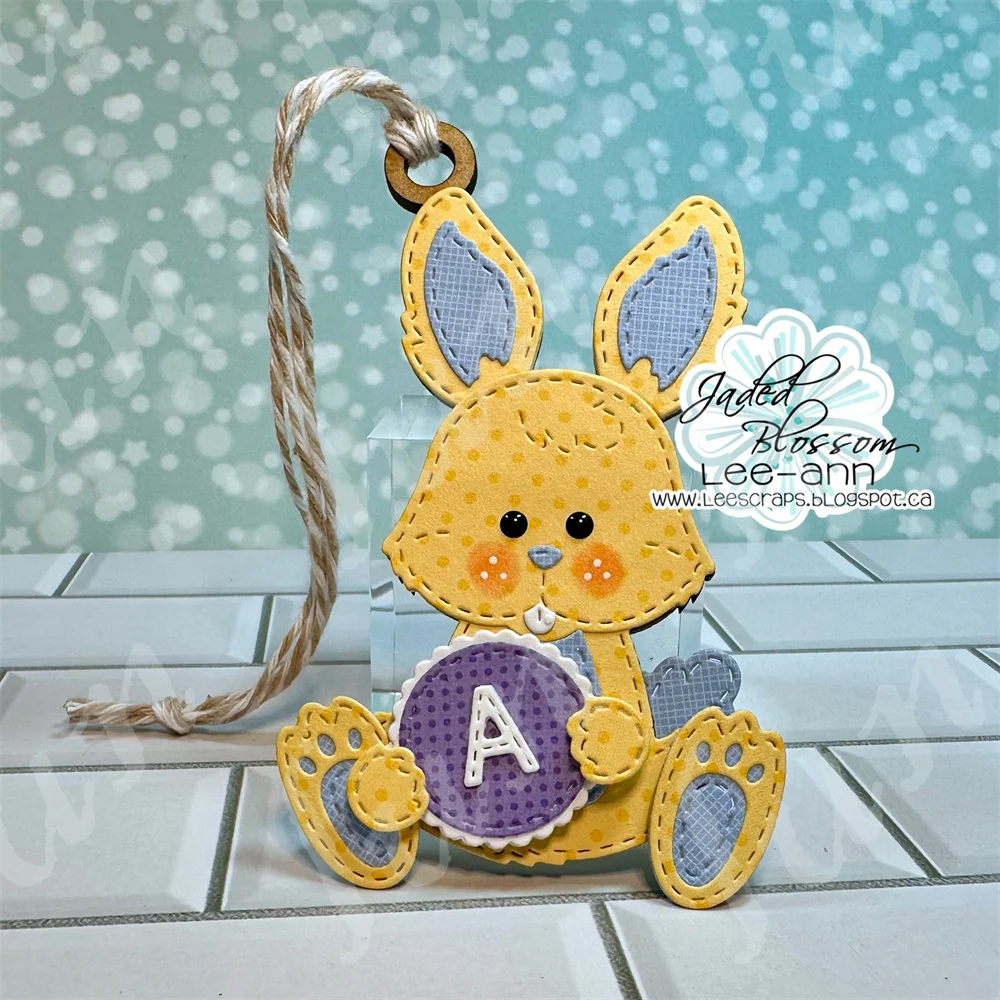 عيد الفصح السعيد الجديد لعام 2025 ، قوالب القطع المعدنية على شكل أرنب جميل من قوالب النقش المصنوعة يدويًا لسكرابوكينغ وألبوم الصور