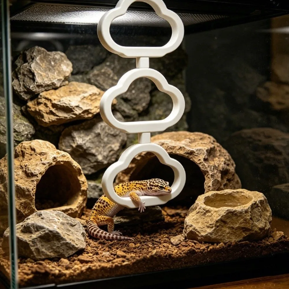 Pet Supplies Plastic Hanging Reptile Climbing Ring Exercise magnetic Snake Climbing Multi-Level Cloud Shape Climbing Hoop Chain