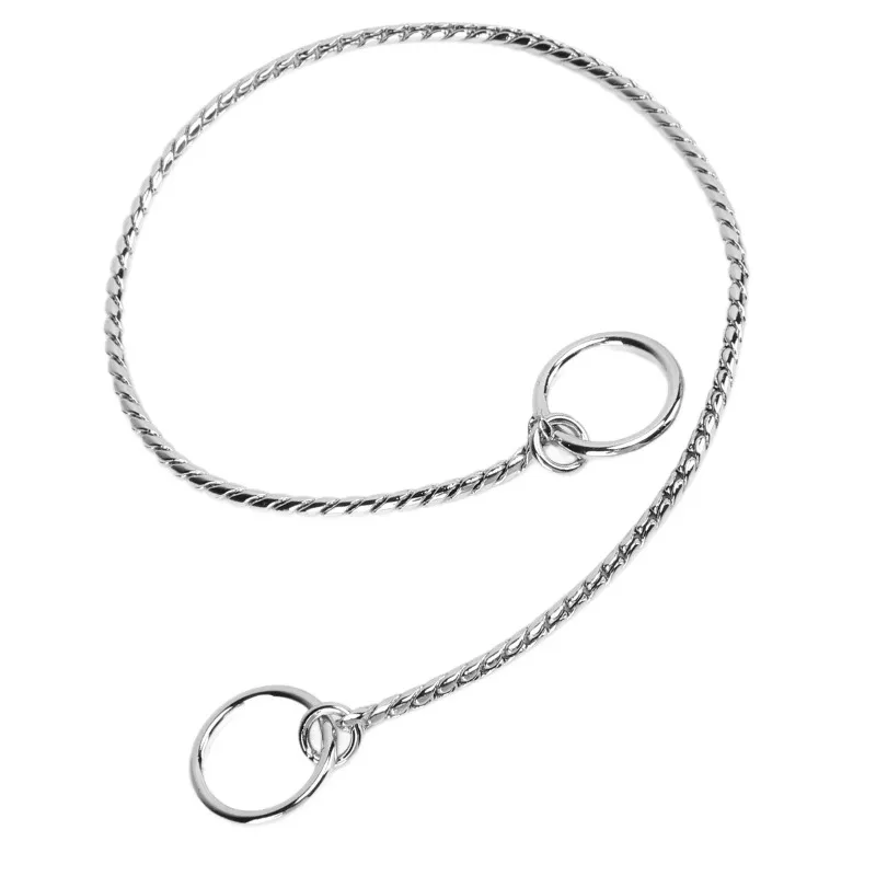 Anti rust metal chain suitable for dog walking training, sturdy and durable, skin friendly for dogs with P chains