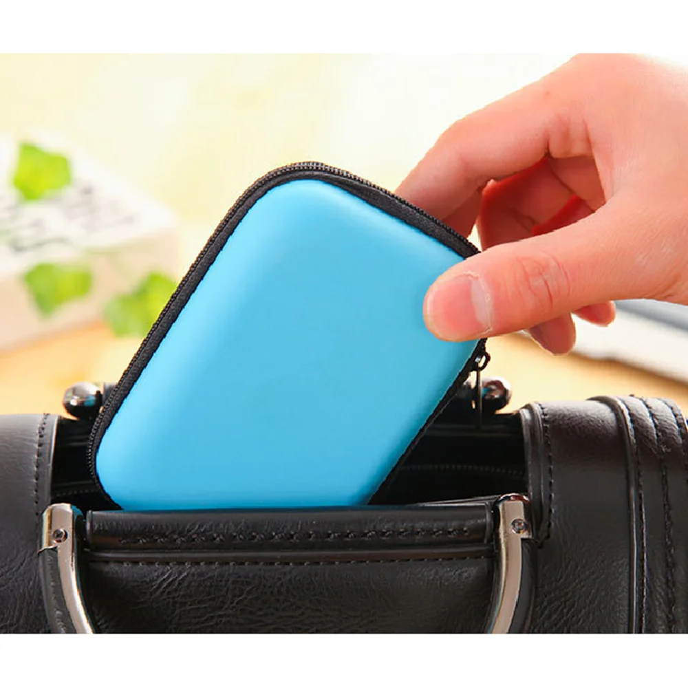 Travel Portable Eva Storage Bag Zipper Pouch Mobile Phone Charger Protection Bag Mobile Hard Disk Bag U Disk Data Cable Storage