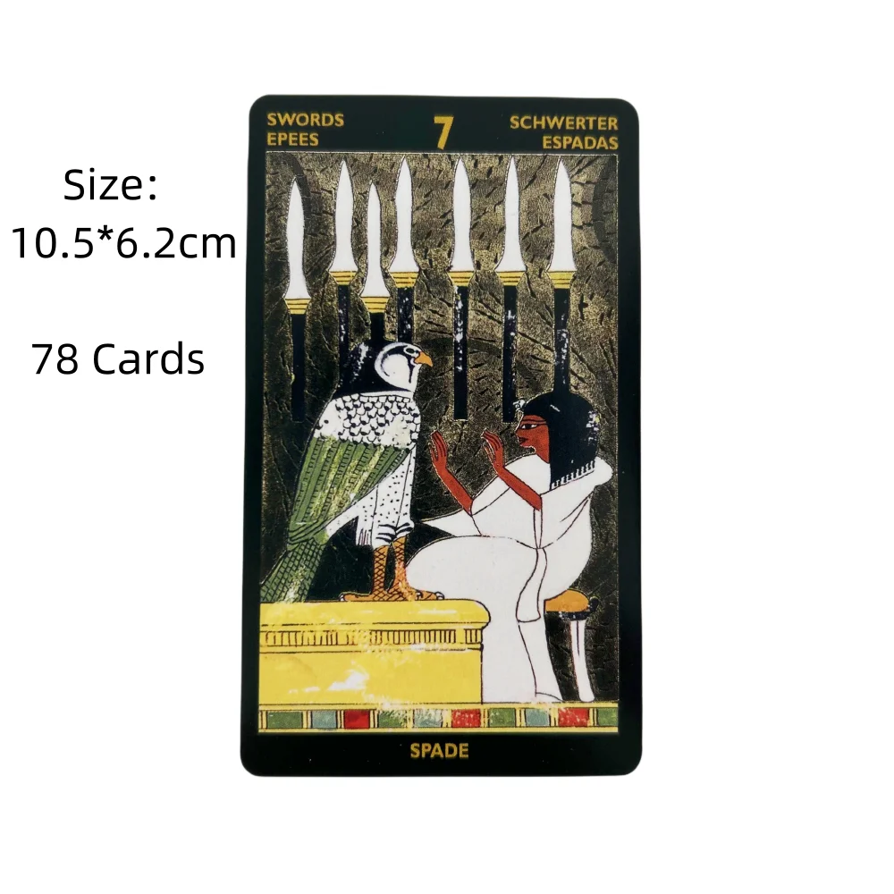 Tarot Nefertari Cards A 78 Deck Egyptian Oracle English Visions Divination Edition Borad Playing Games