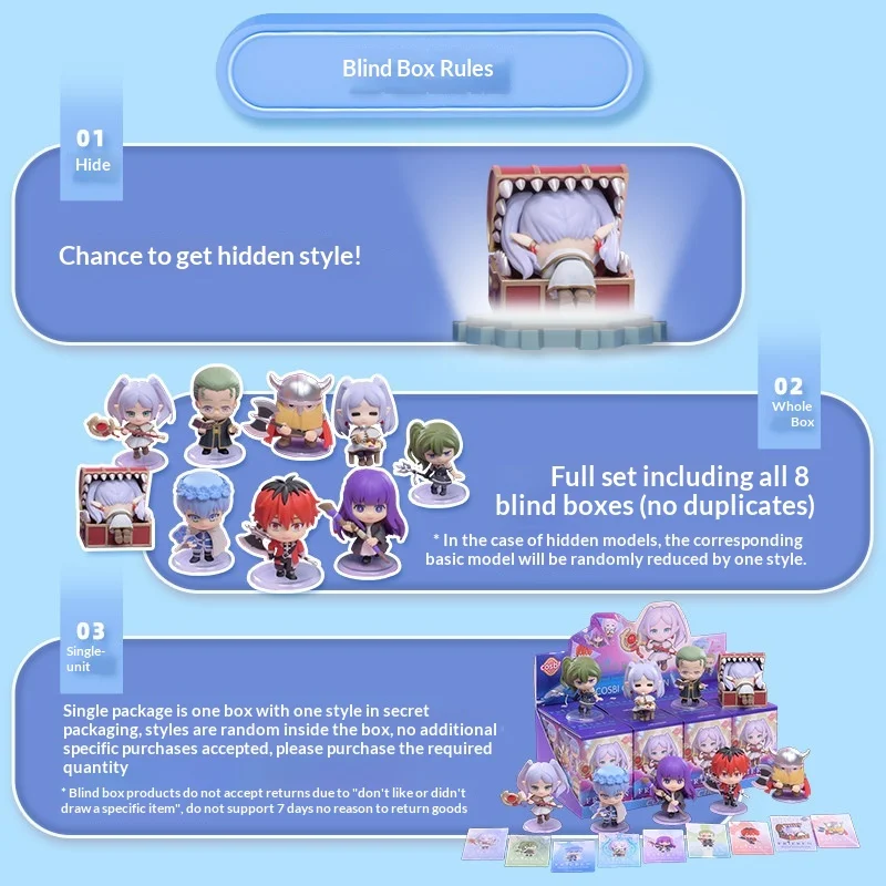 Hot Toys Frieren: Poza krańcem drogi - Niespodzianka, figurka Cosbi Mini Q-Version, gadżet anime, dekoracja stołu, prezent