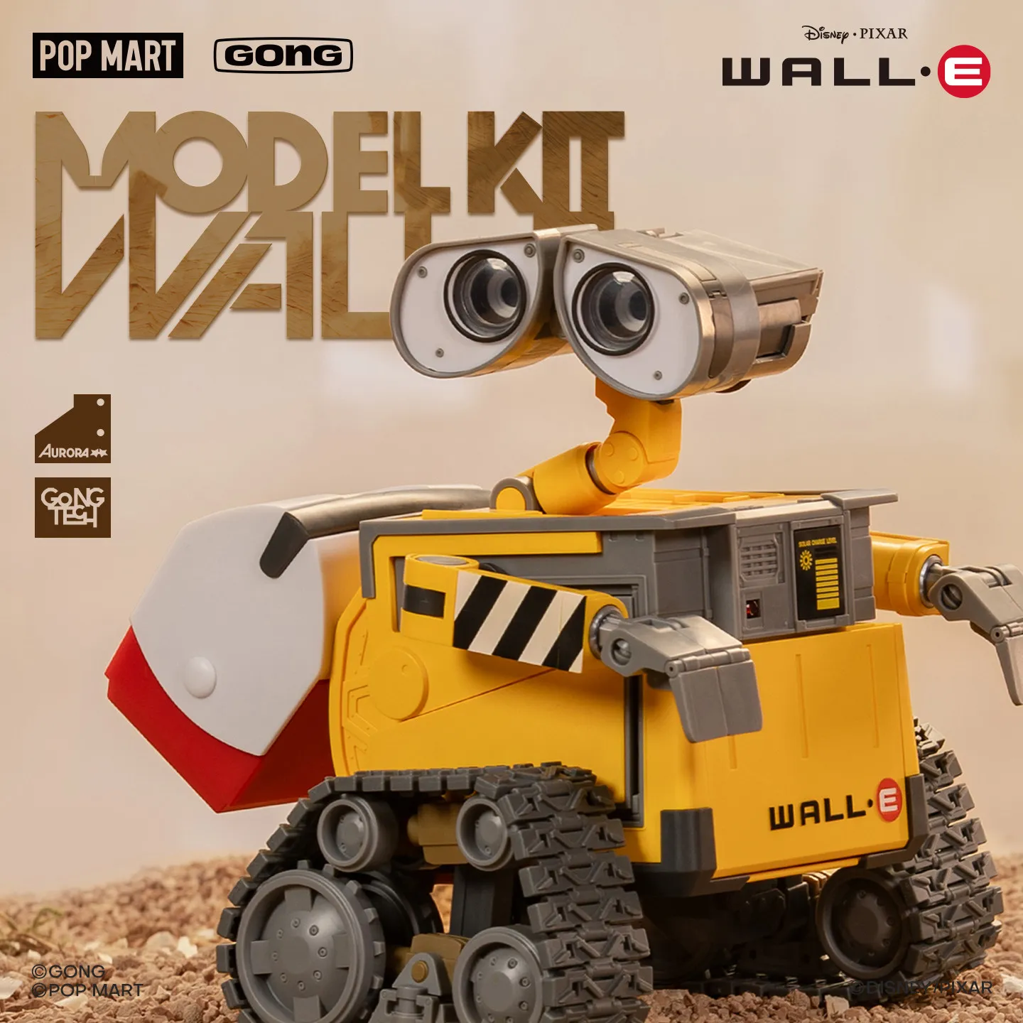 

POP MART GONG Pixar WALL-E Assembly Robot Model Kit Collectible Movie Character Figure For Hobbyists And Movie Fans