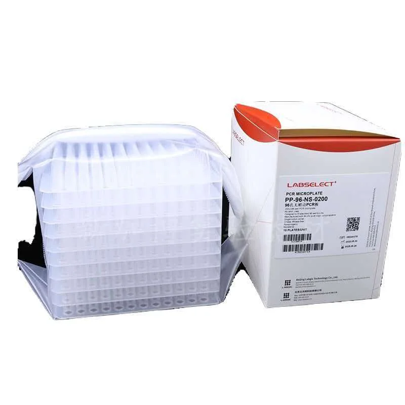 96-well PCR Microplates PCR Plate Half Skirt Transparent PCR Tubes 0.1ml 0.2ml Nonpyrogenic Noncytotoxic DNase-/RNase-free 10/PK