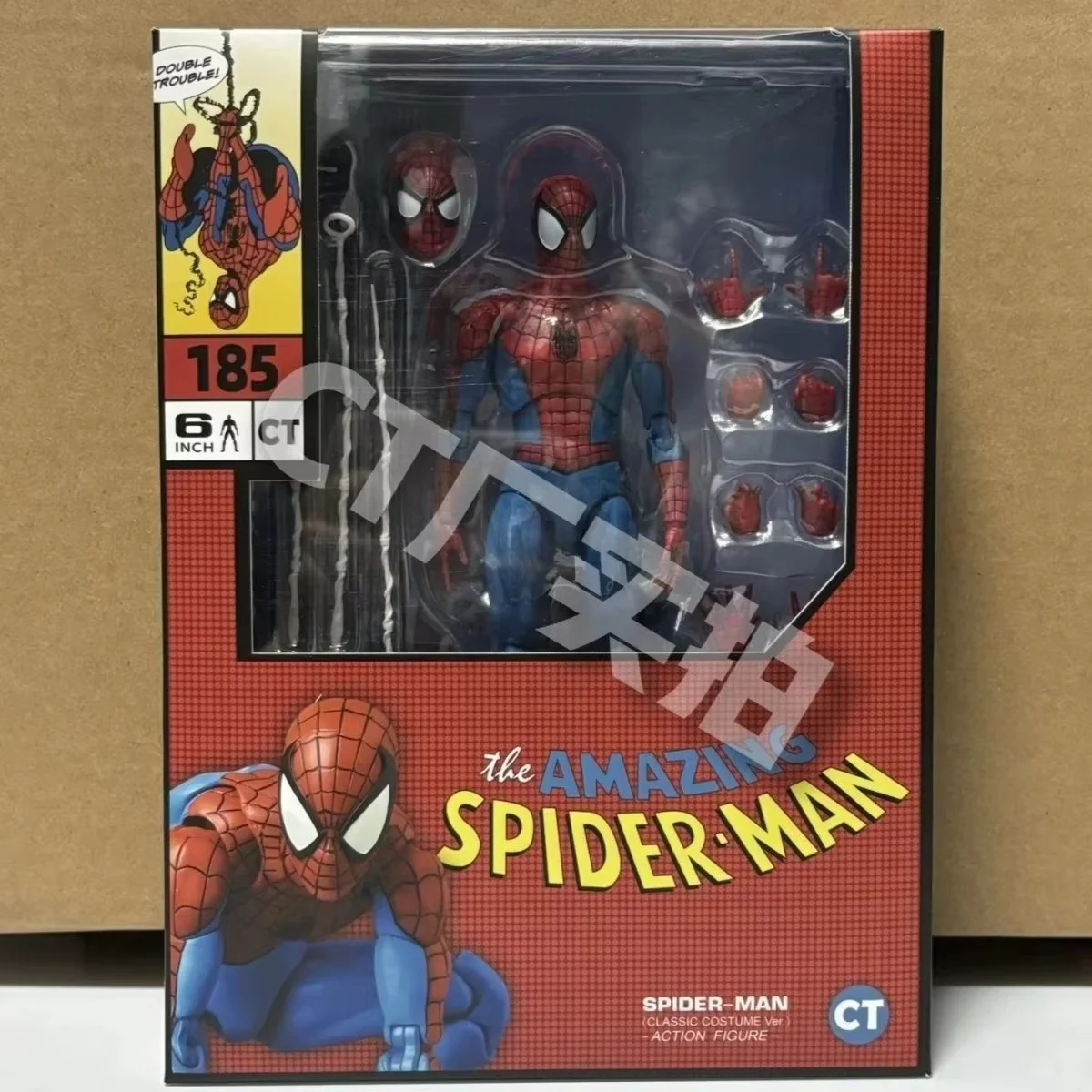 Spiderman Figure Mafex 185 Classic Costume Ver Miles Morales 2099 Spider-Man Anime Figures Pvc Gk Room Statue Kid Ornament Toys