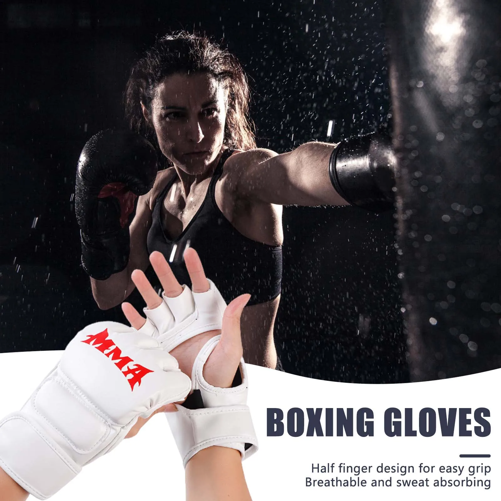 Martial Arts Training MMA Gloves with Breathable and Sweat-Resistant Material Suitable for Punching Bag