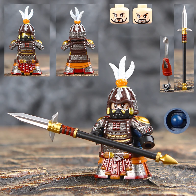 MOC Courage of the Three Kingscooters, Sun Quan Forestier Weapon Brick, Mini Action Figure importer décennie ks, Toy for Children Gifts